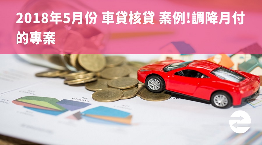 2018年5月份 車貸核貸 案例!調降月付的專案